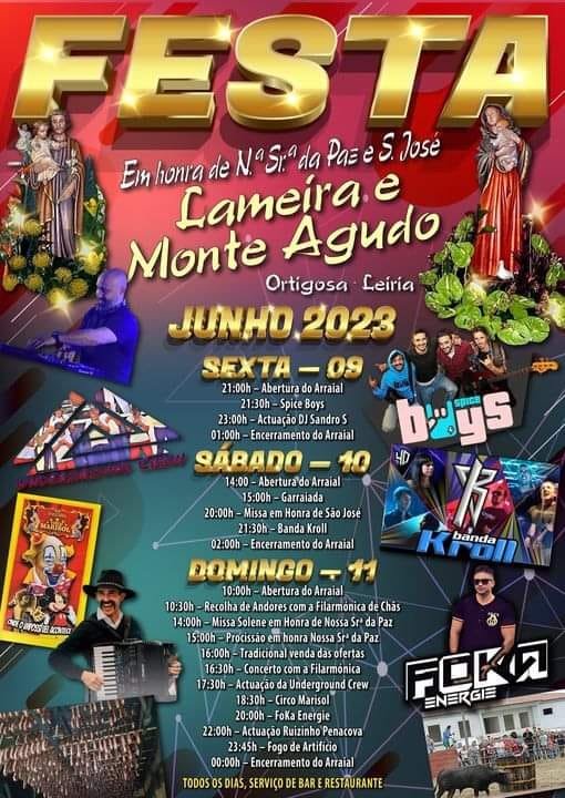 Cartaz Festa em Honra de Nossa Senhora da Pae e São Jose 2023 - Ortigosa