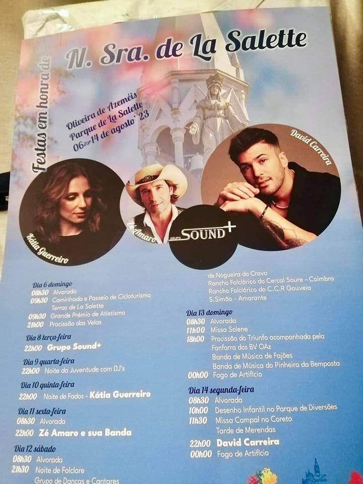 Festas em Honra de Nossa Senhora de La Salette 2023 Oliveira de Azeméis