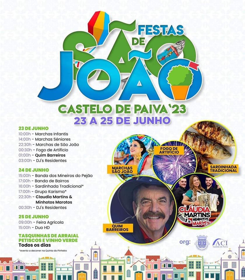 Cartaz Festas de São João 2023 - Castelo de Paiva