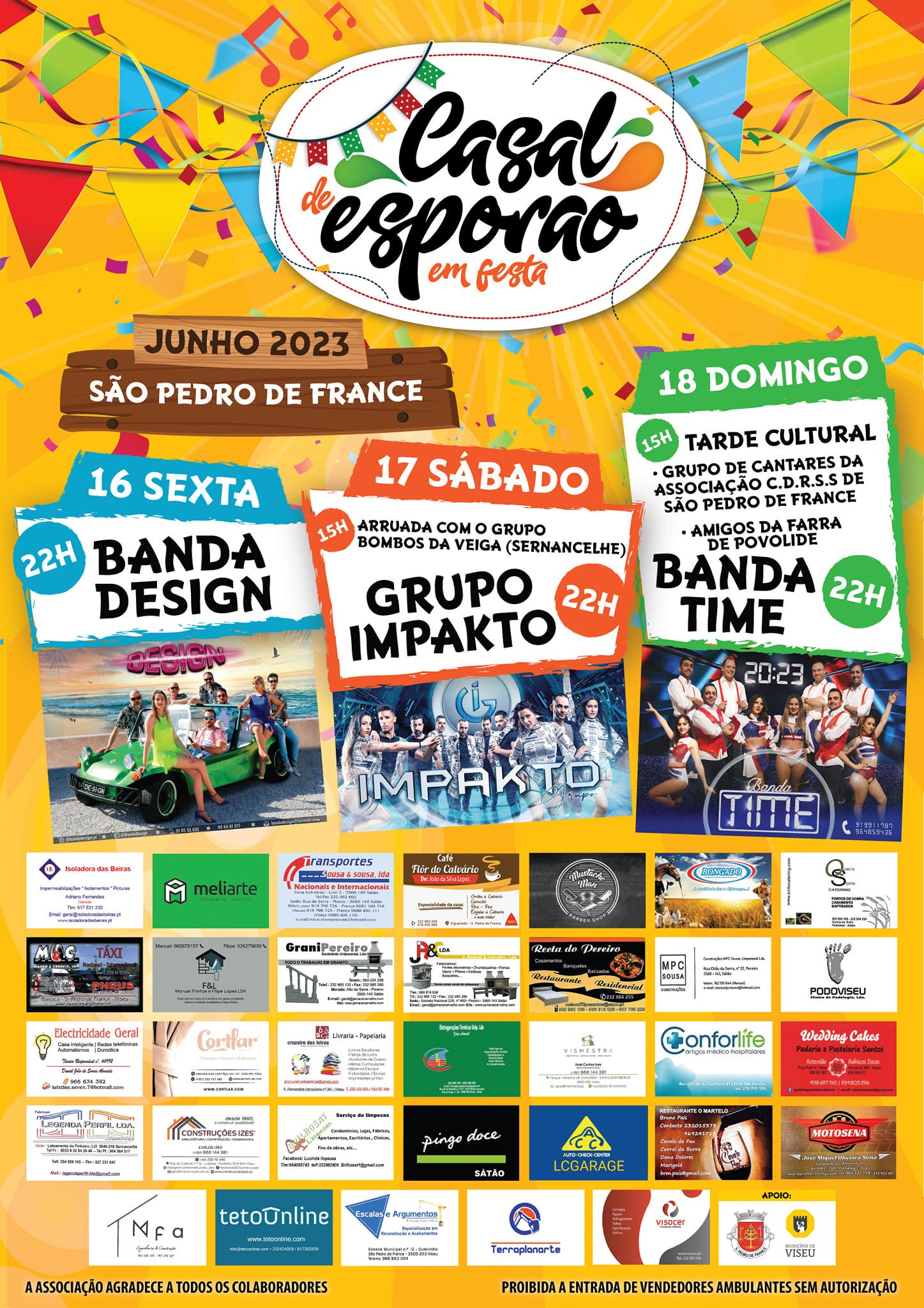 Cartaz Casal de Esporão em Festas 2023 - São Pedro de France