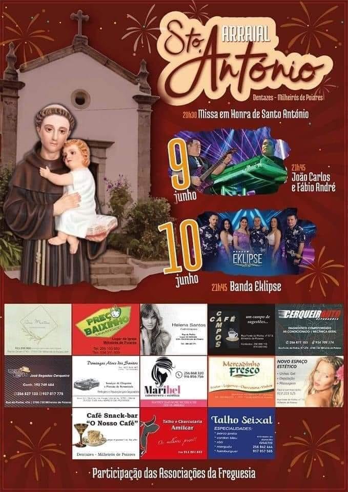 Cartaz Arraial de Santo António 2023 - Santa Maria da Feira