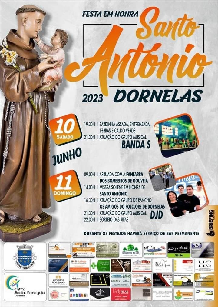 Cartaz Festas de Santo António 2023 - Dornelas