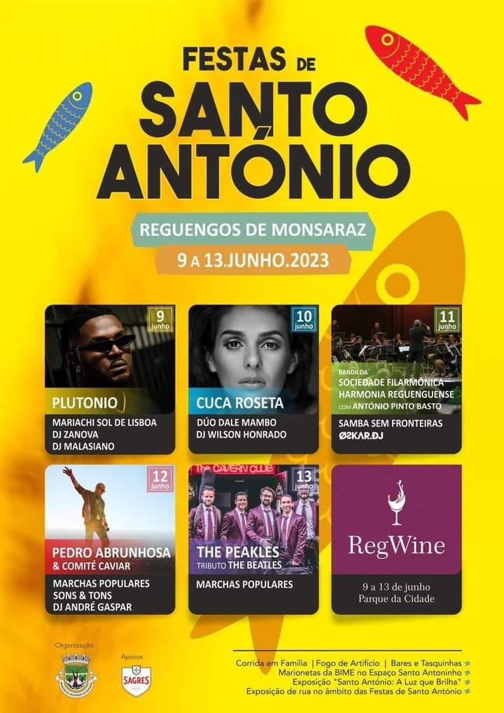 Cartaz Festas de Santo António 2023 - Reguengos de Monsaraz