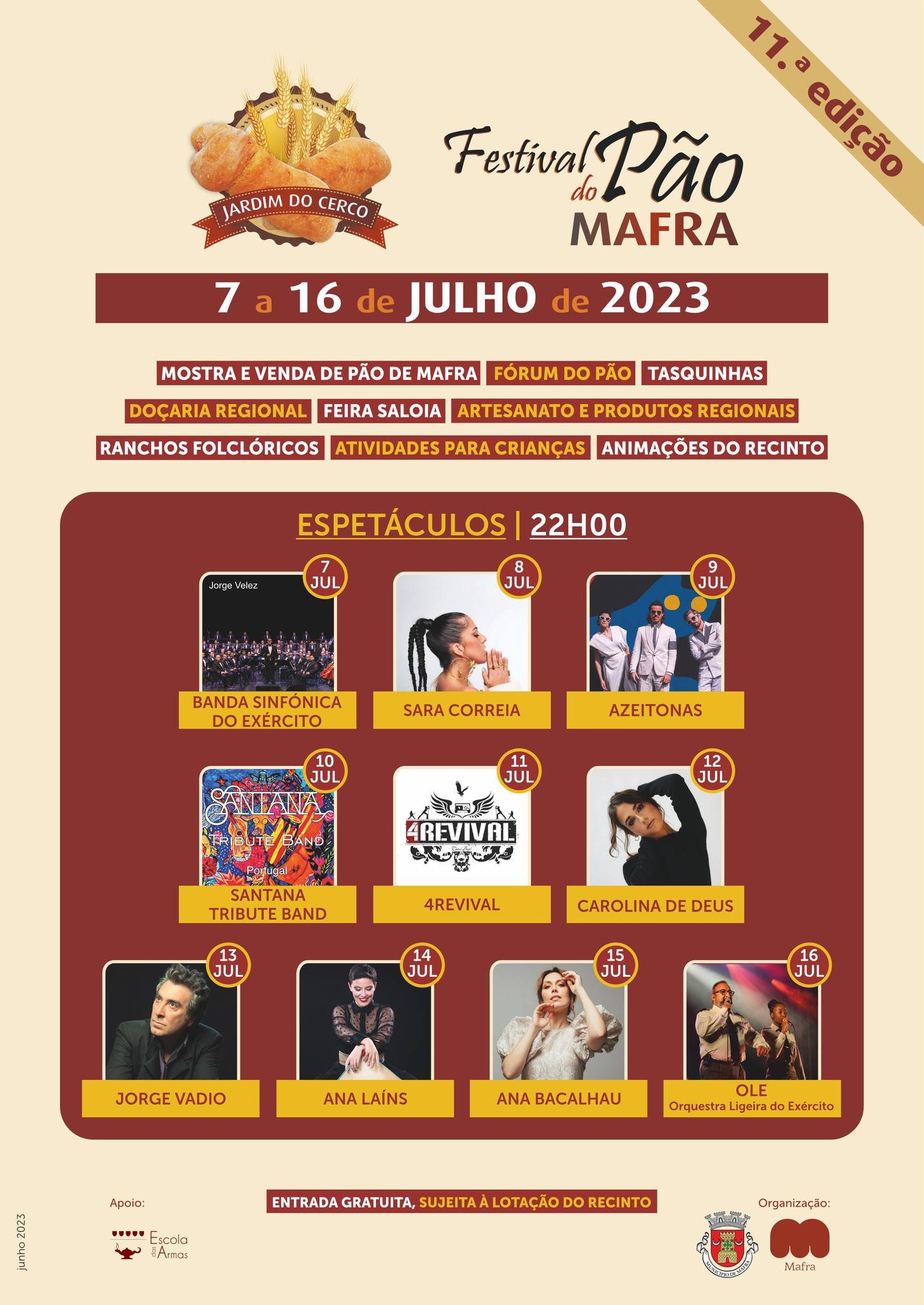 Cartaz Festival do Pão 2023 - Mafra