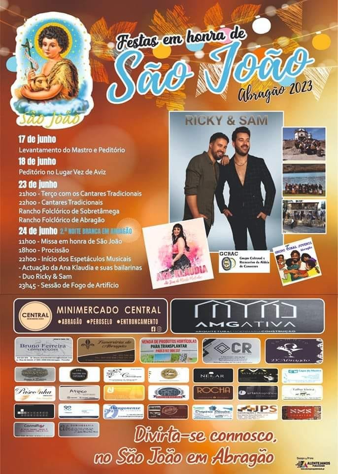 Cartaz Festas de São João 2023 - Abragão