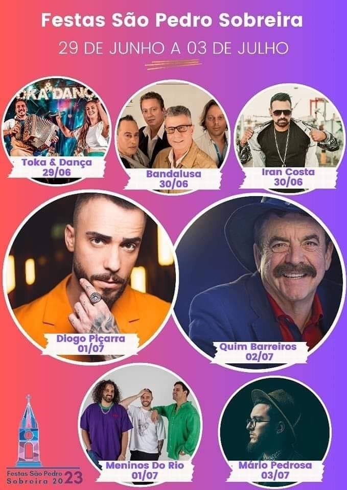 Cartaz Festas de São Pedro Sobreira 2023 - Paredes