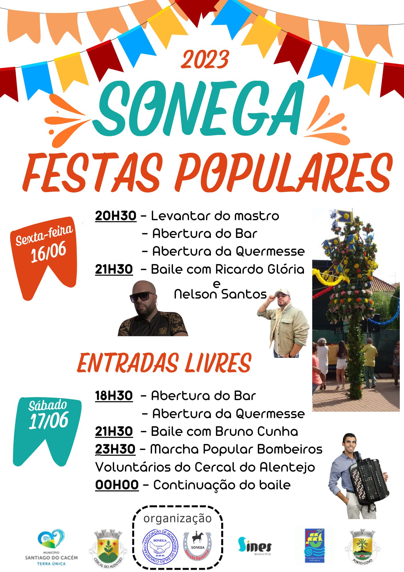 Cartaz Festas Populares 2023 - Sonega