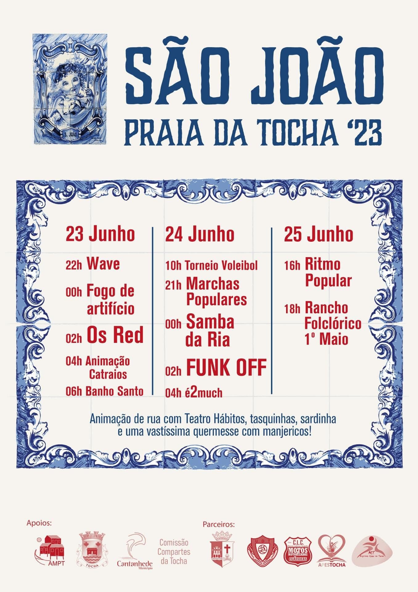 Cartaz Festas de São João 2023 - Praia da Tocha