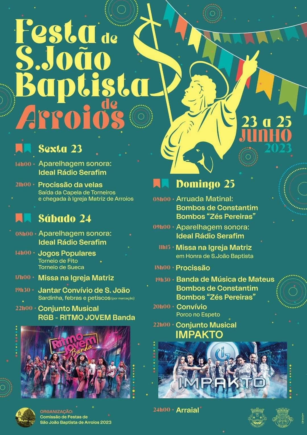 Cartaz Festa de São João Baptista 2023 - Arroios