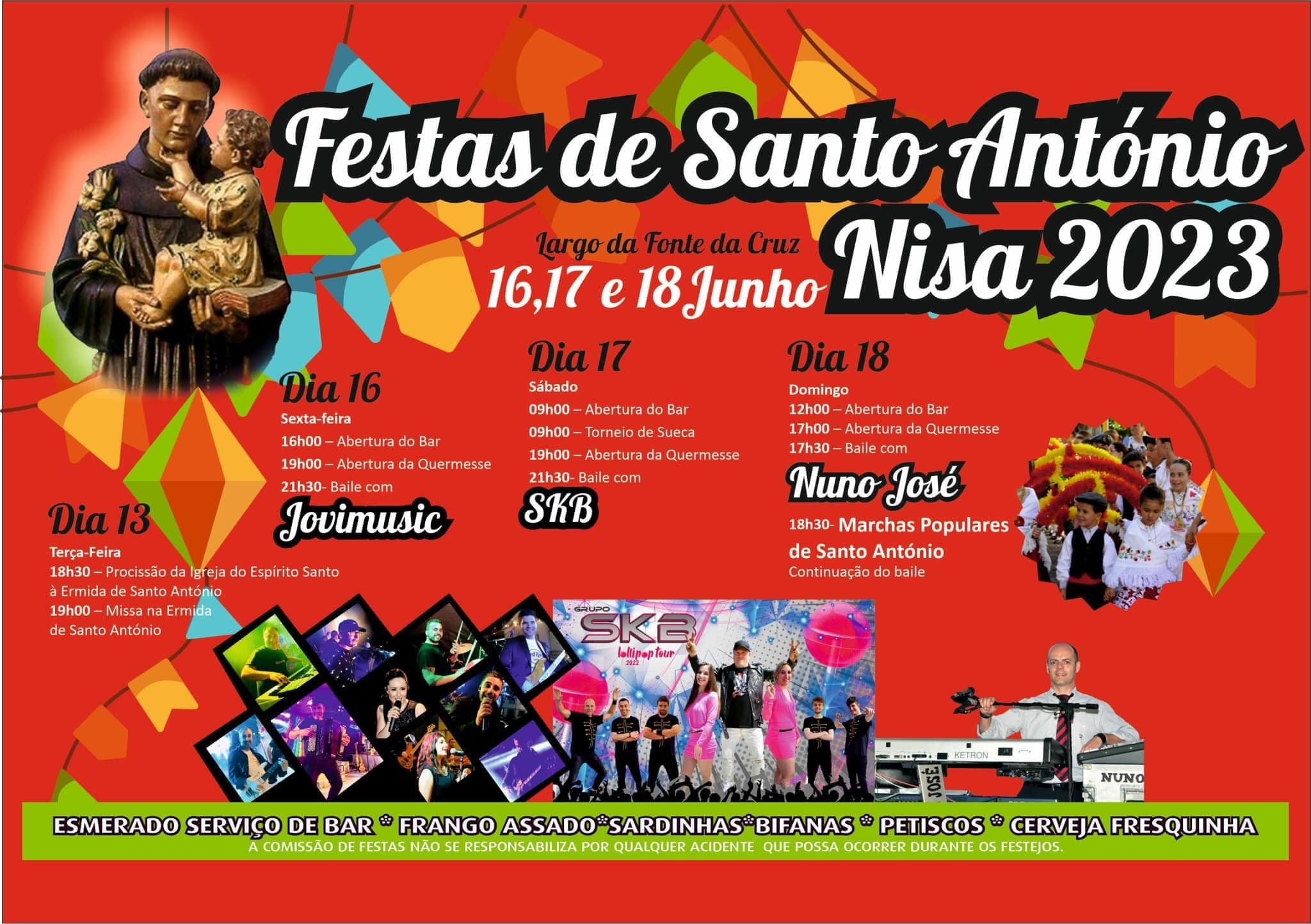Cartaz Festas de Santo António 2023 - Nisa