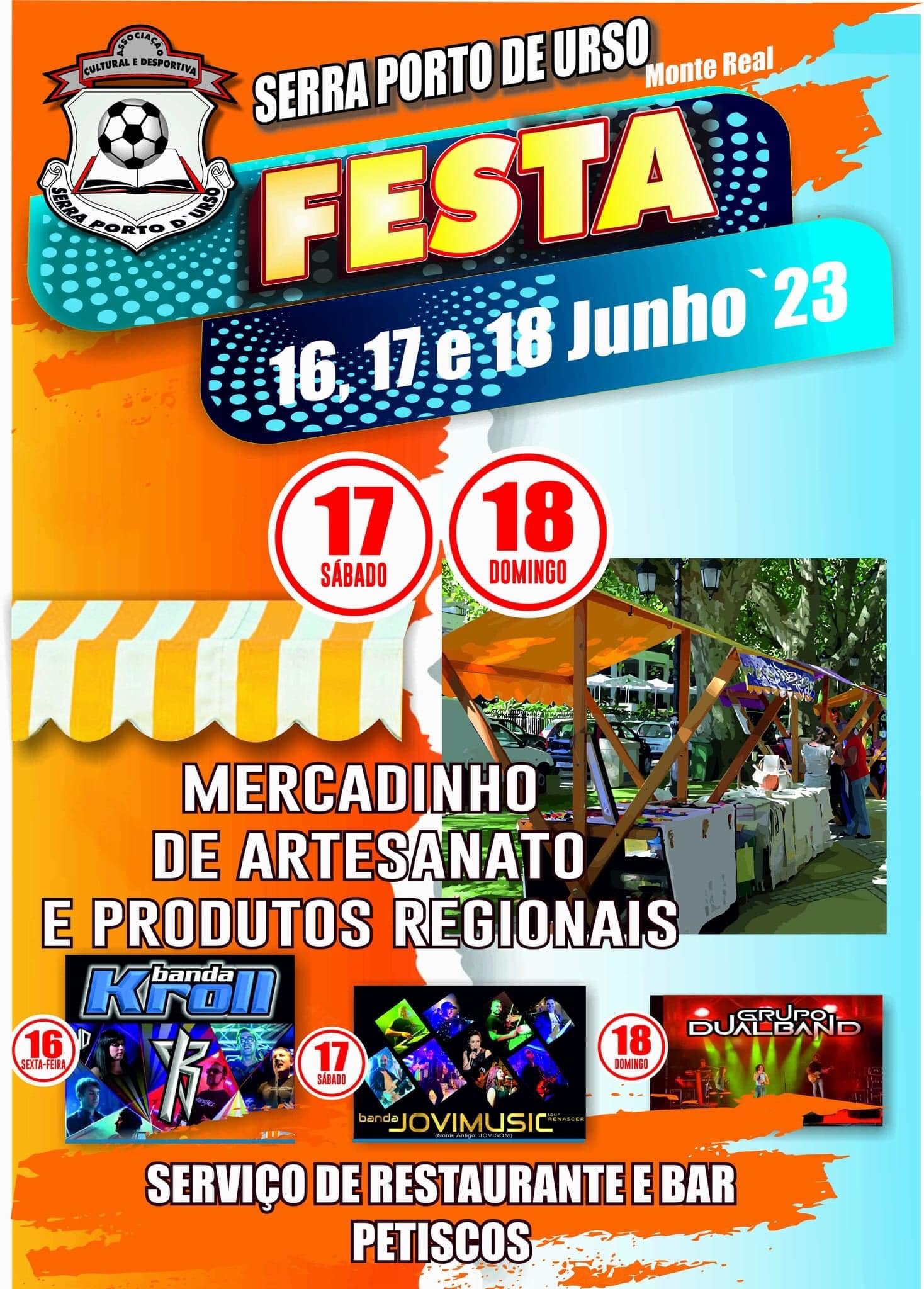 Cartaz Festa em Serra Porto de Urso 2023 - Monte Real