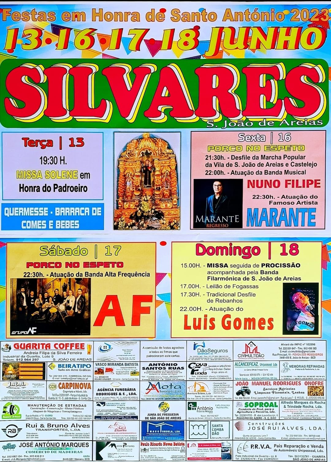 Cartaz Festas em Honra de Santo António 2023 - Silvares