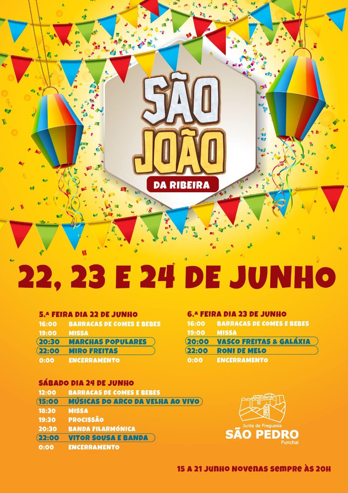 Cartaz São João da Ribeira 2023 - Funchal