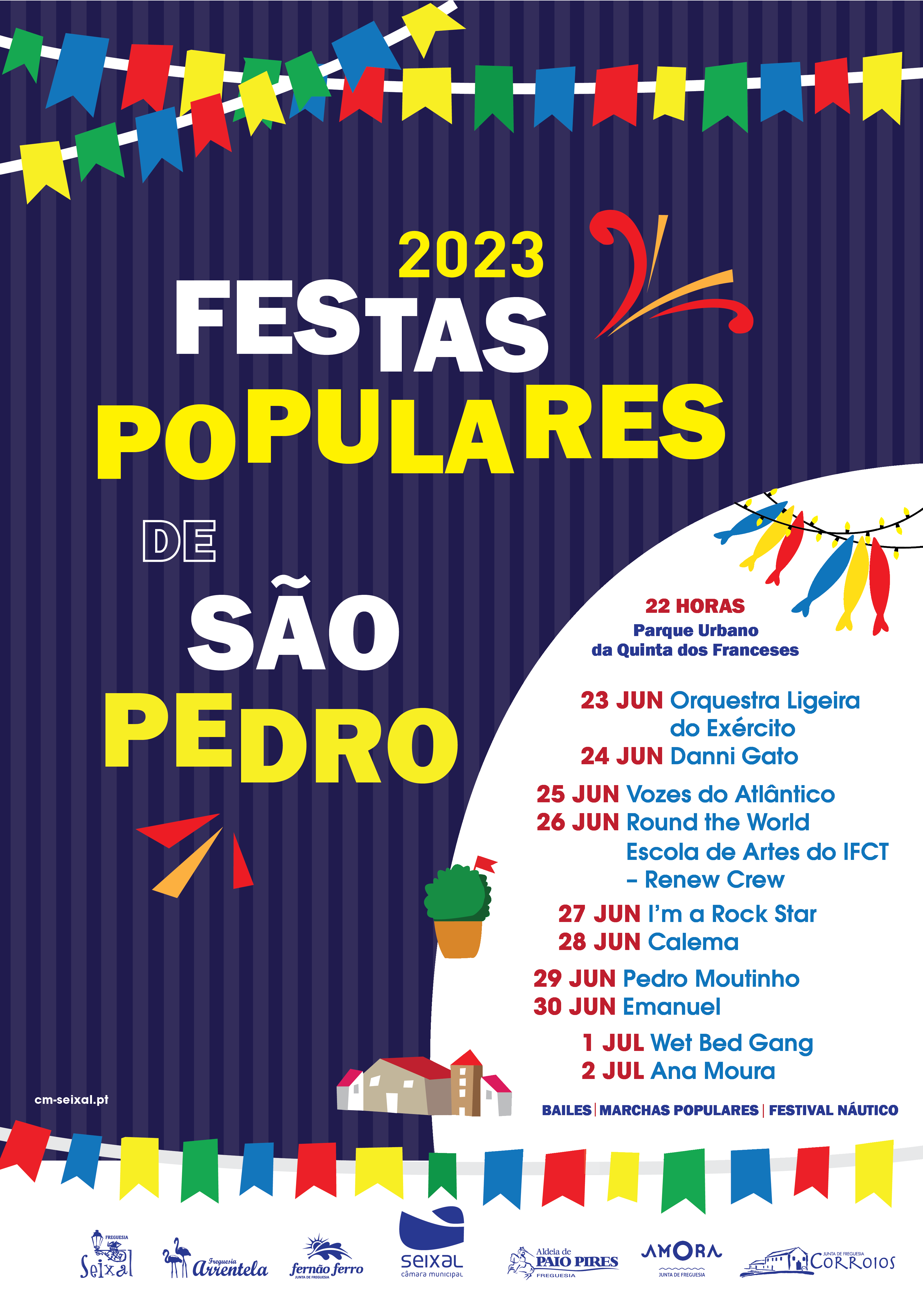 Cartaz Festas Populares de S. Pedro 2023 – Seixal