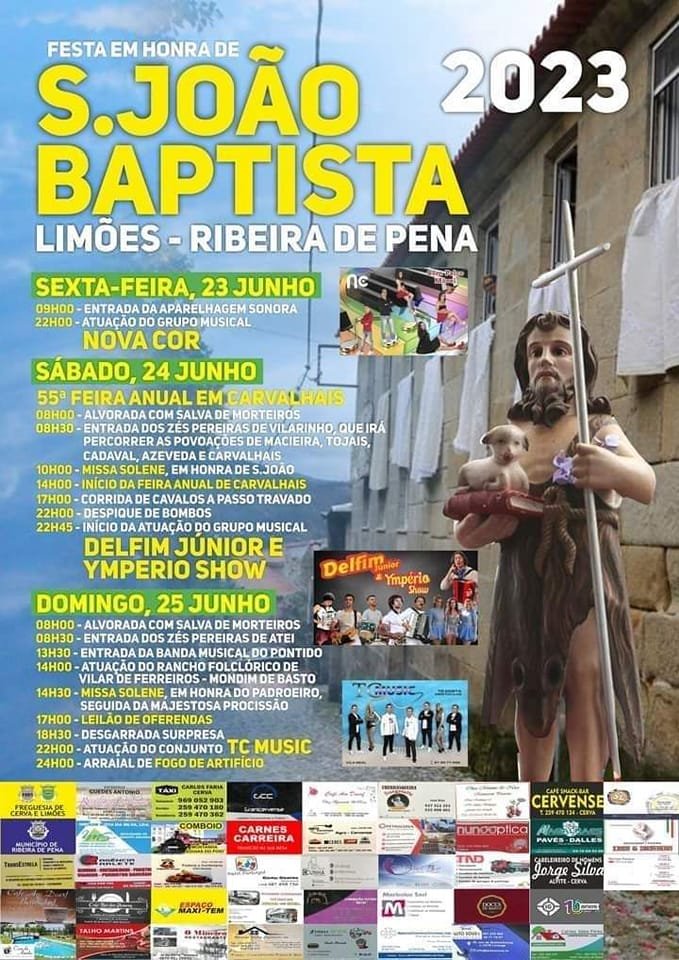 Cartaz Festa de São João 2023 - Limões