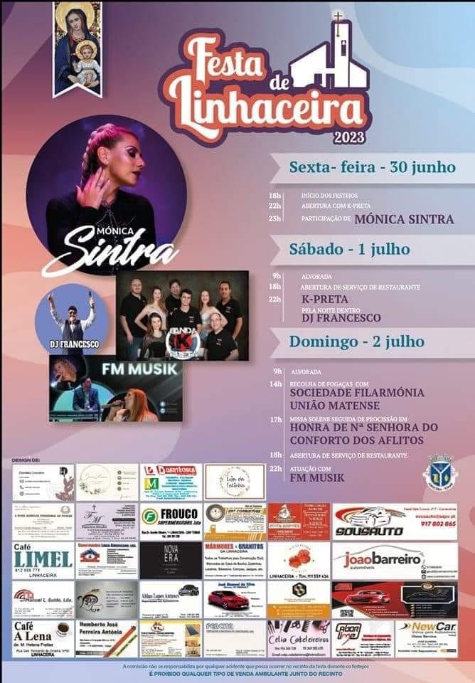 Cartaz Festa de Linhaceira 2023 - Tomar