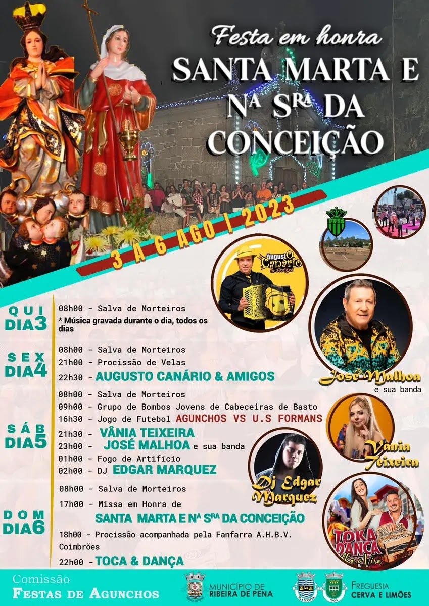 Festa Em Honra Santa Marta E Nossa Senhora Da Conceição 2023 Ribeira