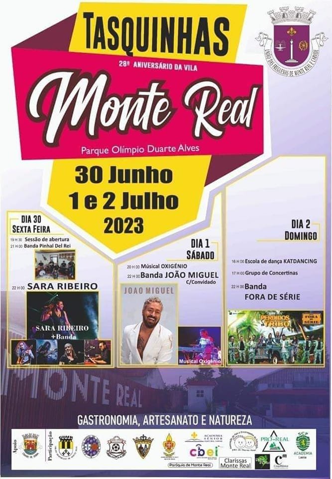Cartaz Tasquinhas de Monte Real 2023 - Leiria