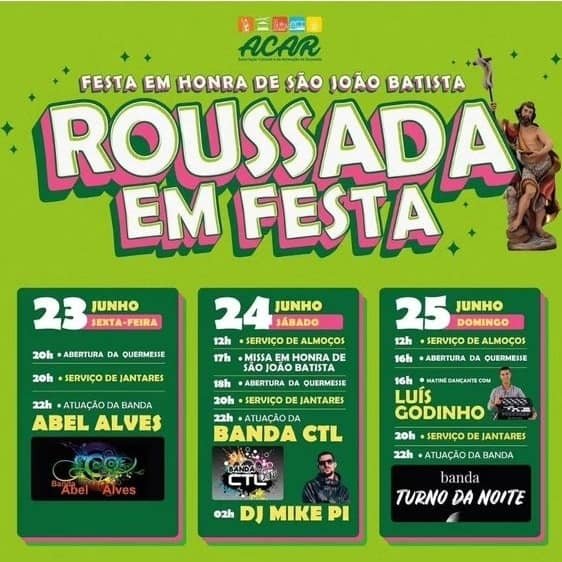 Cartaz Festas de São João 2023 - Roussada