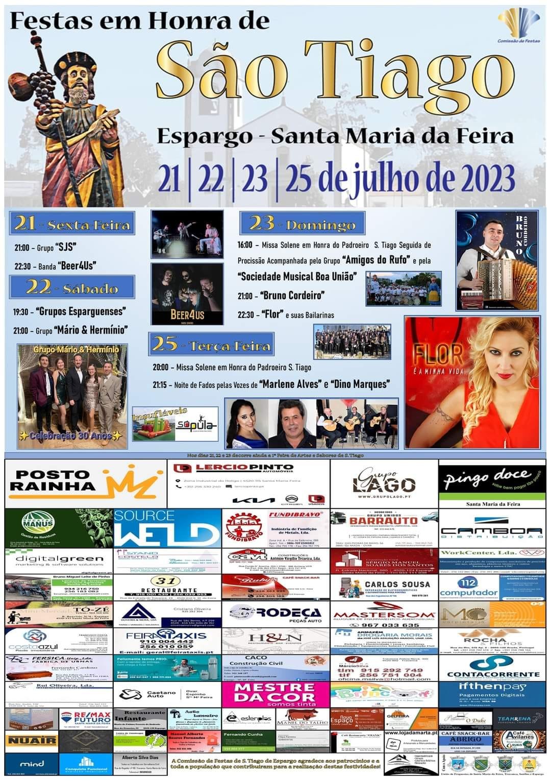 Festas em Honra de São Tiago 2023 Santa Maria da Feira