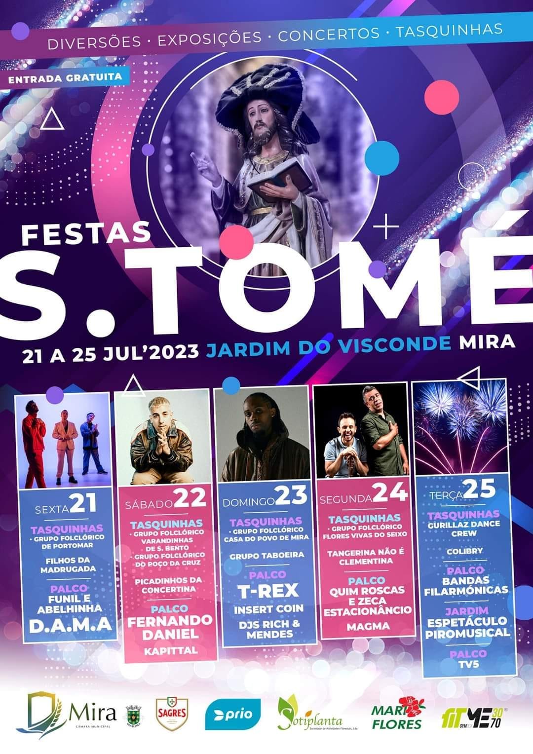 Cartaz Festas de São Tomé 2023 - Mira