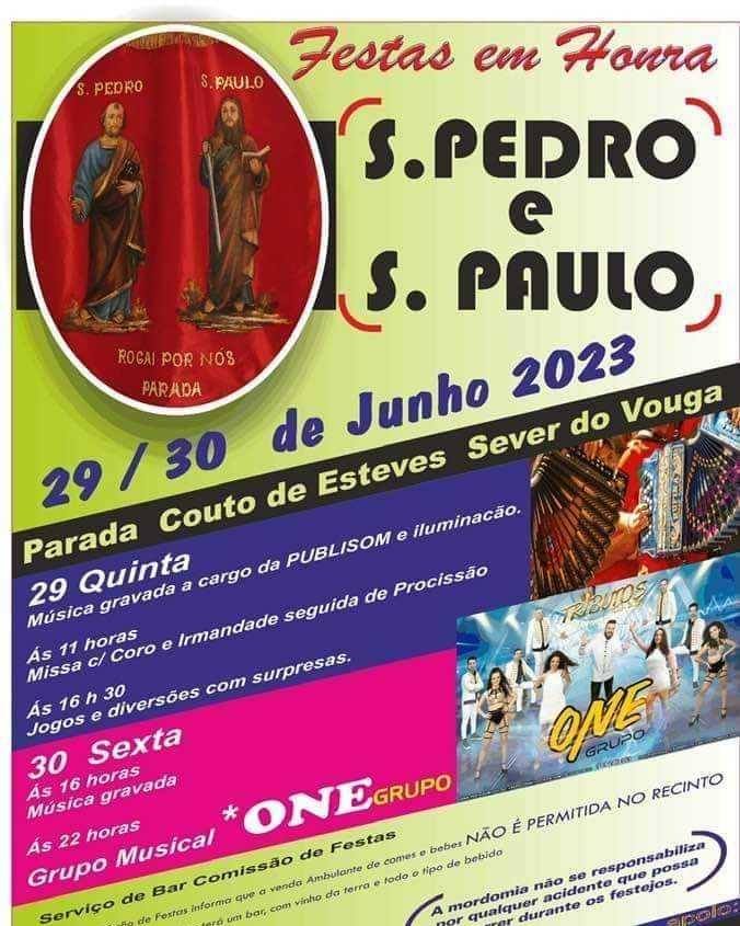 Festas Em Honra De São Pedro E São Paulo 2023 Sever Do Vouga