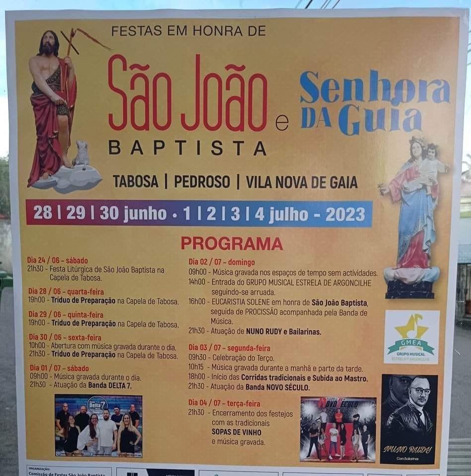 Festas Em Honra De São João 2023 Tabosa