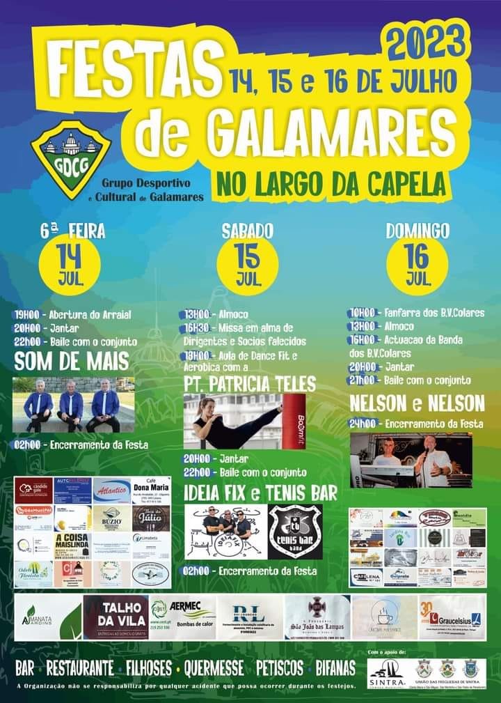 Cartaz Festas de Galamares 2023 - Sintra