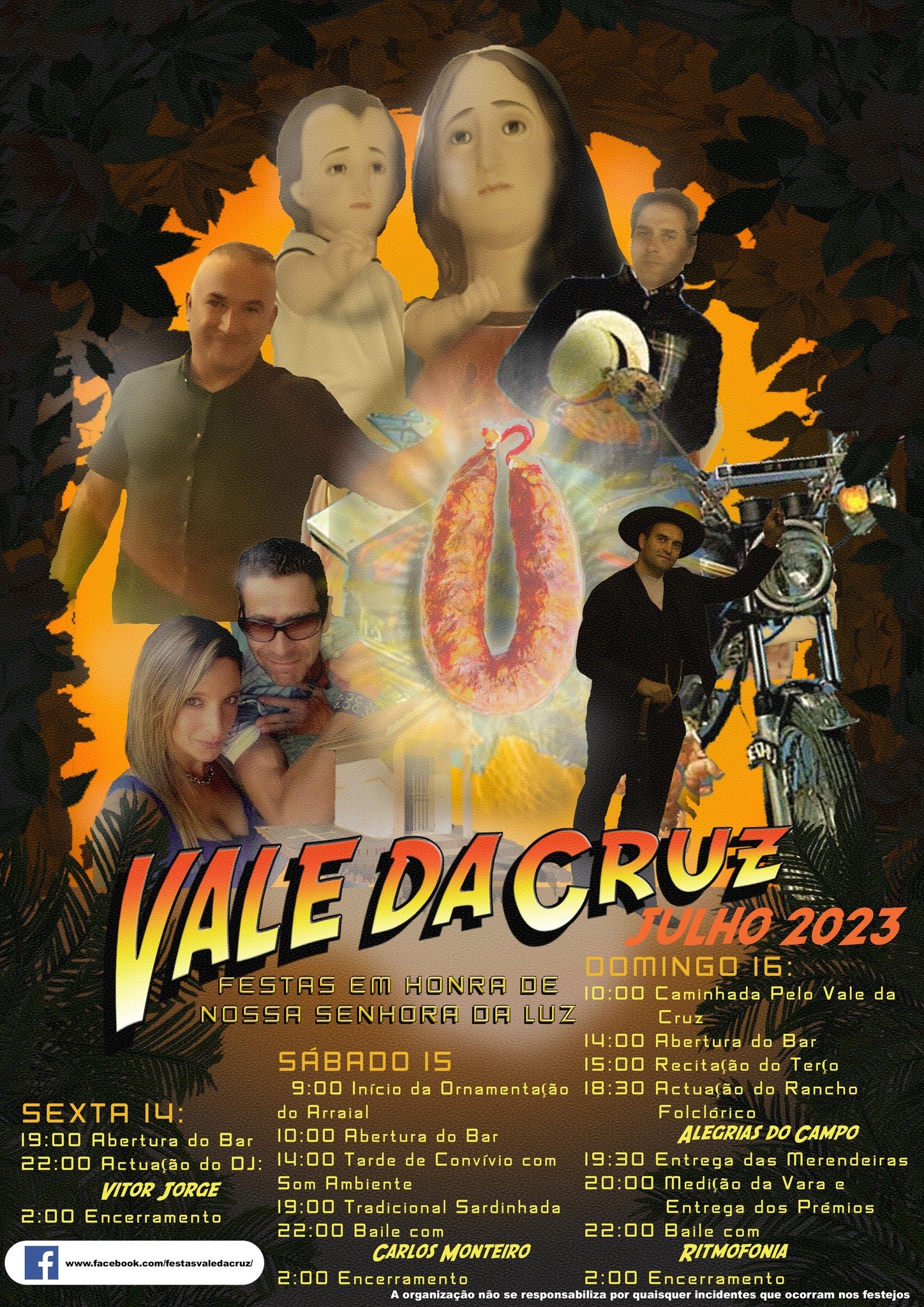 Cartaz Festas em Honra de Nossa Senhora da Luz 2023 - Vale da Cruz