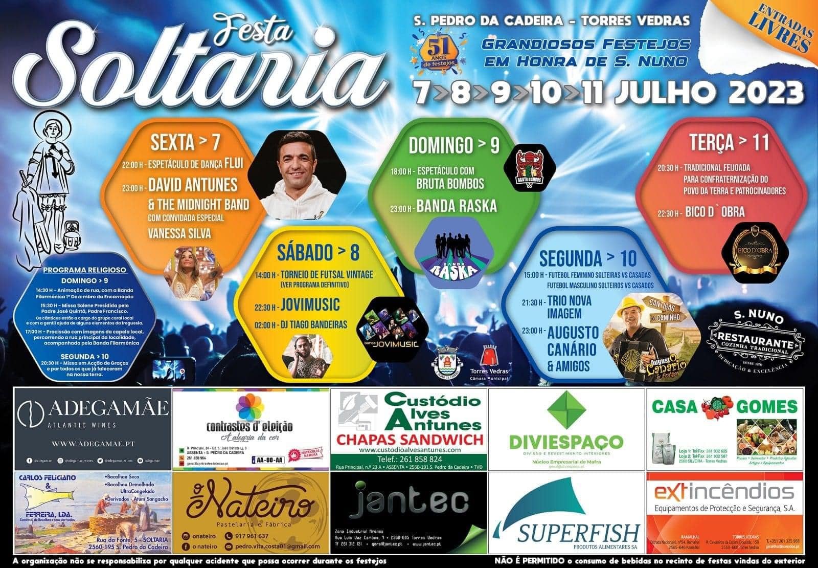 Cartaz Festa Soltaria 2023 - Torres Vedras