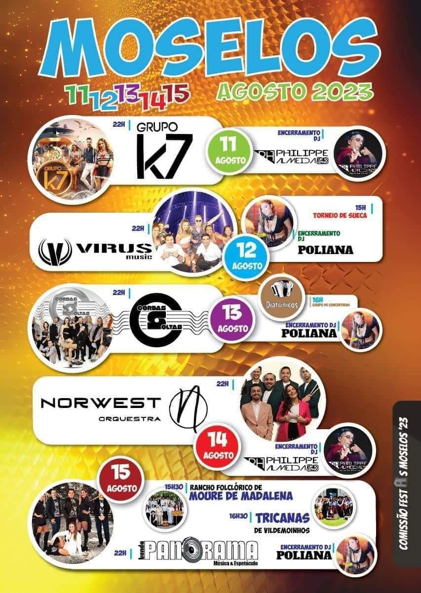 Cartaz Festas de Moselos 2023 - Viseu