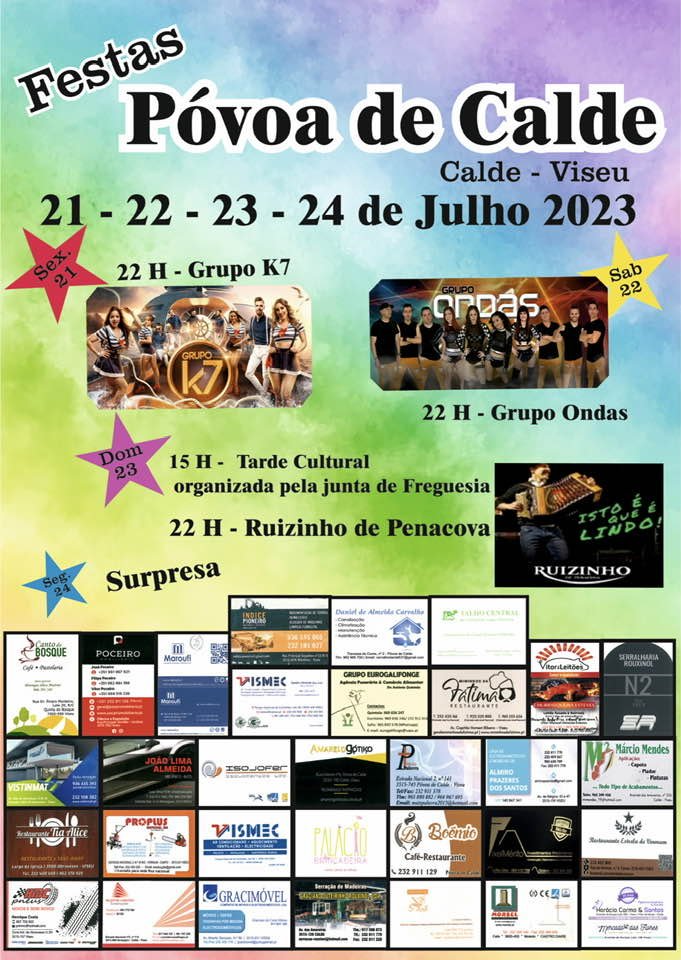 Cartaz Festas de Póvoa de Calde 2023 - Viseu