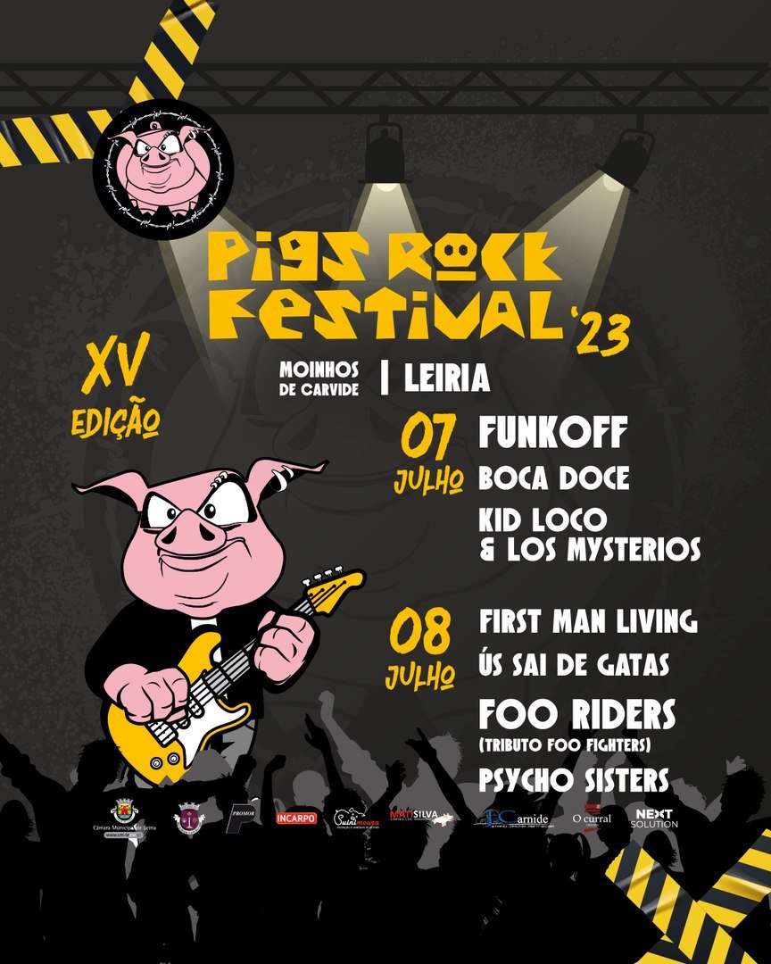 Cartaz Pig's Rock Festival 2023 - Leiria