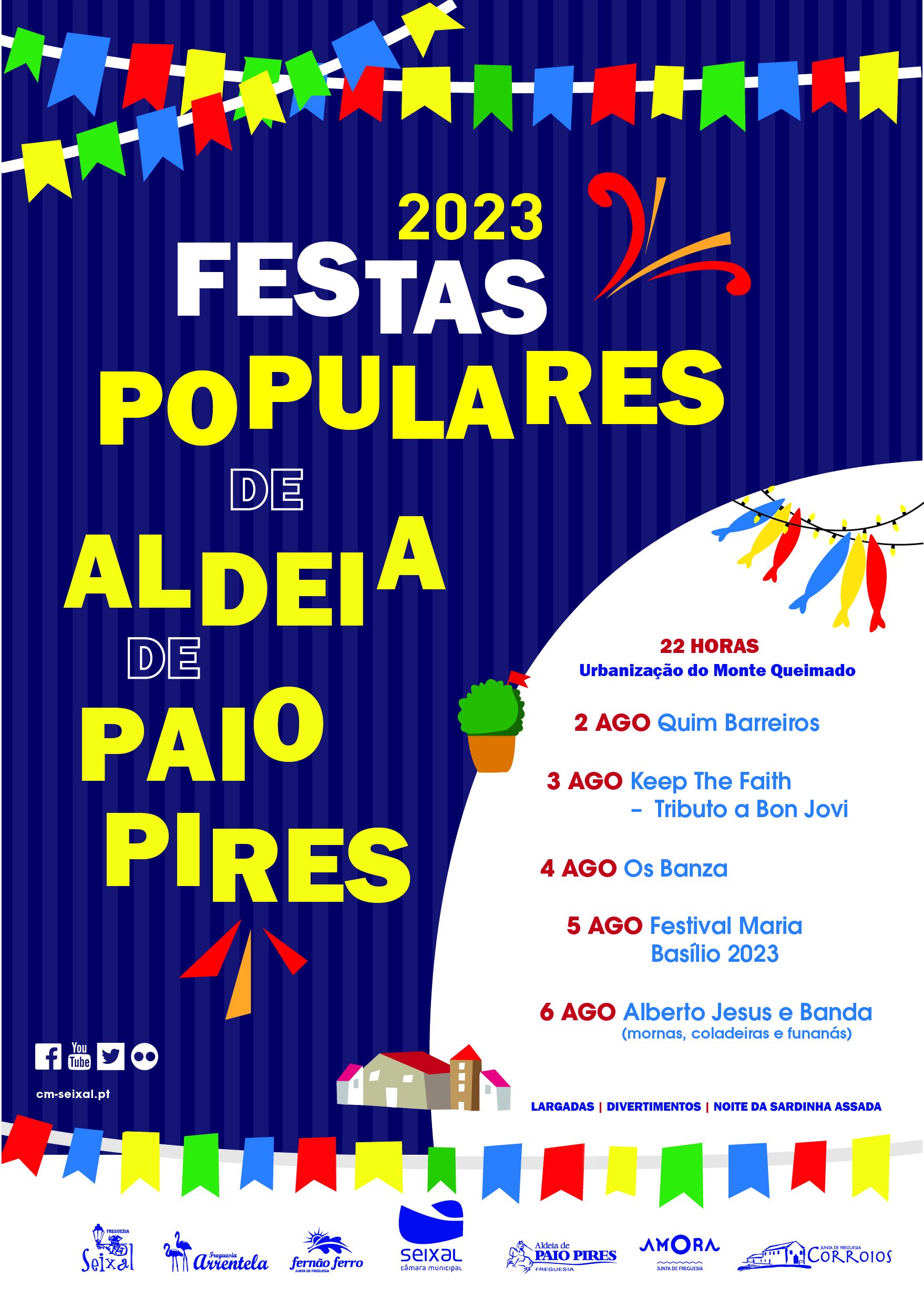 Cartaz Festas Populares de Aldeia de Paio Pires 2023 - Seixal