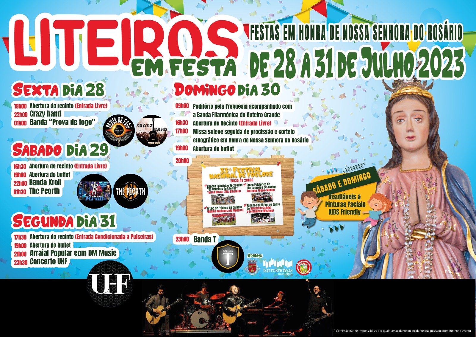 Cartaz Festa em Honra de Nossa Senhora do Rosário 2023 - Liteiros