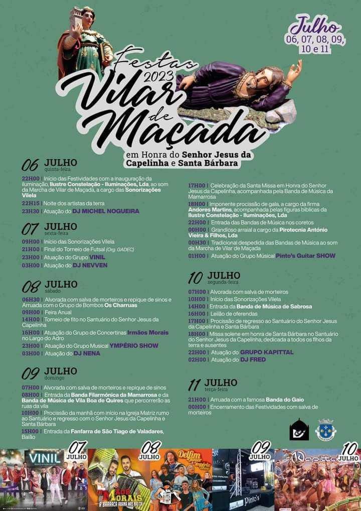 Cartaz Festas em Honra do Senhor Jesus da Capelinha 2023 - Vilar de Maçada