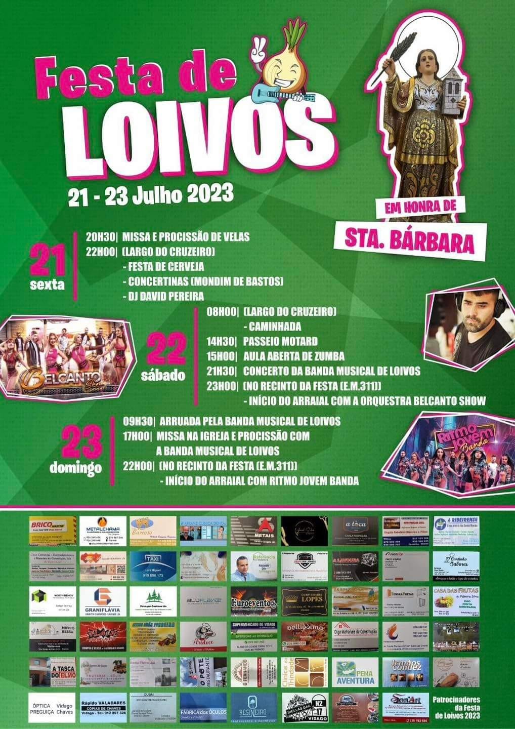 Cartaz Festa em Honra de Santa Bárbara 2023 - Loivos