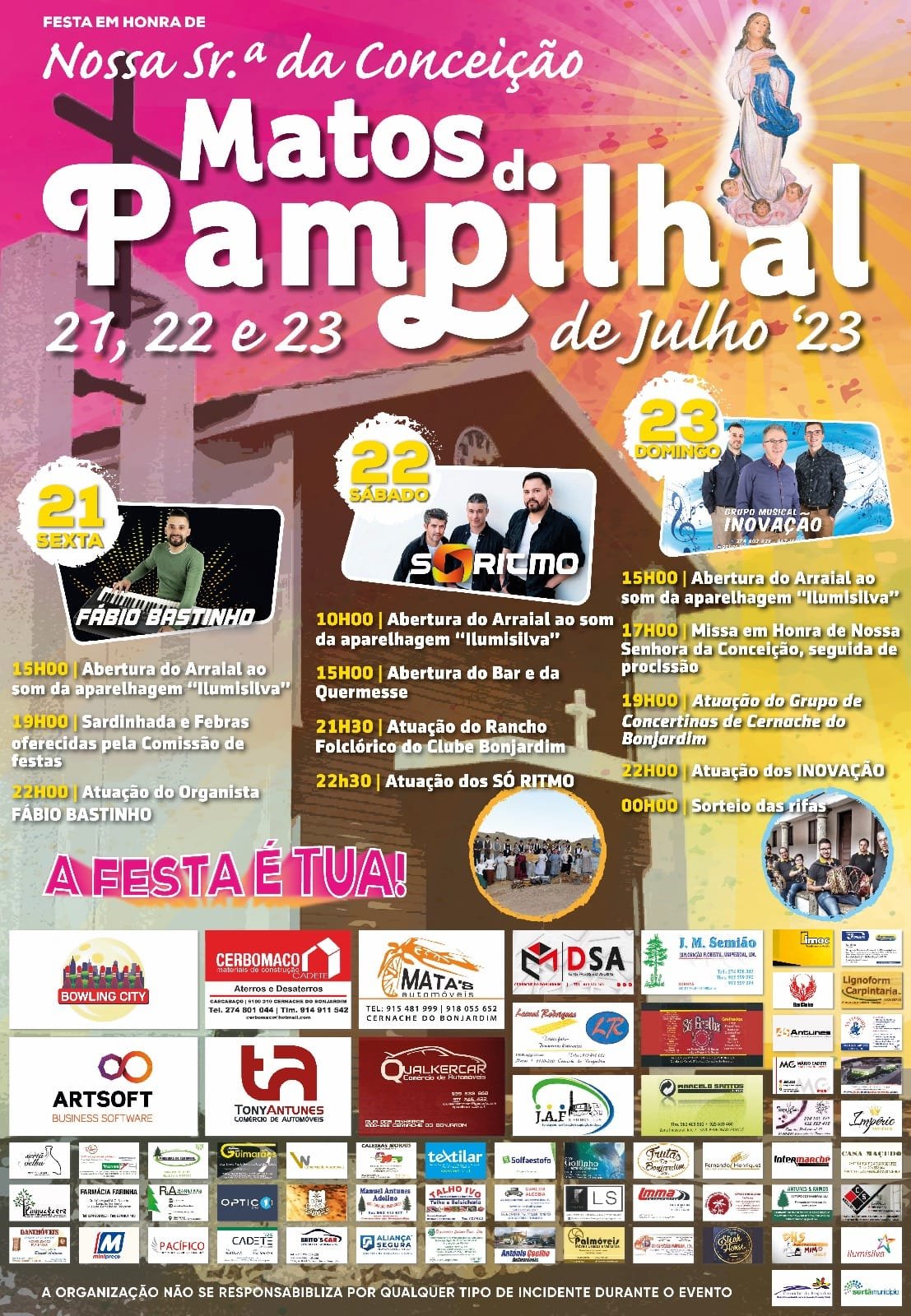 Cartaz Festa em Honra de Nossa Senhora da Conceição 2023 - Matos do Pampilhal