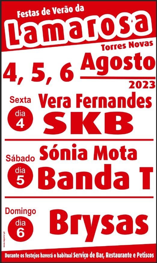 Cartaz Festas de Verão 2023 - Lamarosa