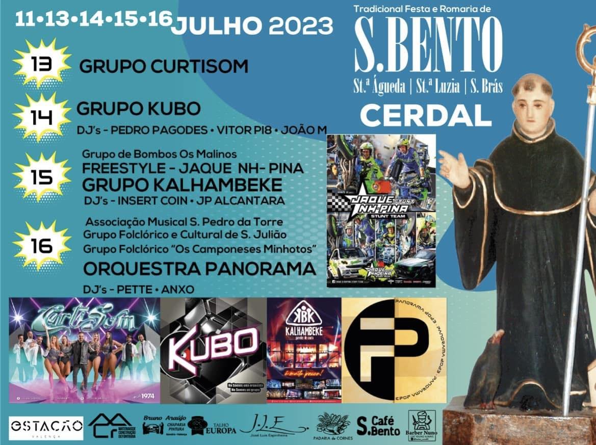 Cartaz Festas em Honra de São Bento 2023 - Cerdal