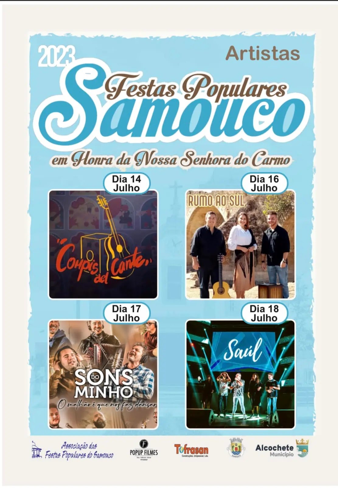 Cartaz Festas Populares 2023 - Samouco