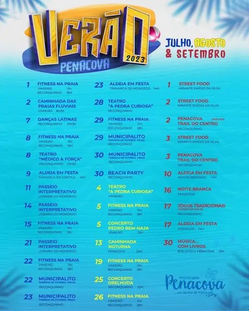 Cartaz Festas de Verão 2023 - Penacova