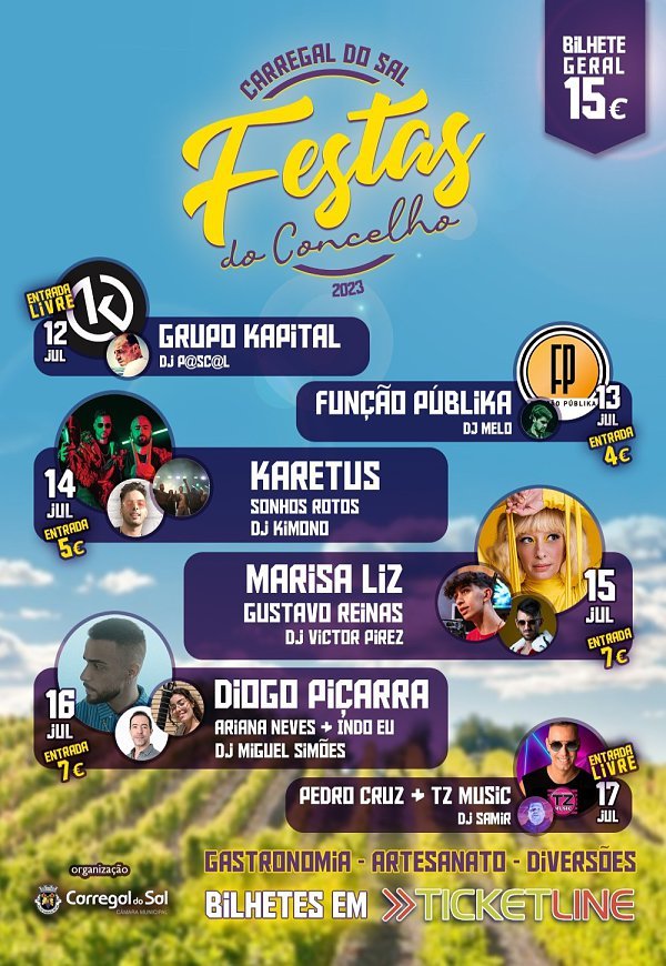 Cartaz Festas do Concelho 2023 -  Carregal do Sal