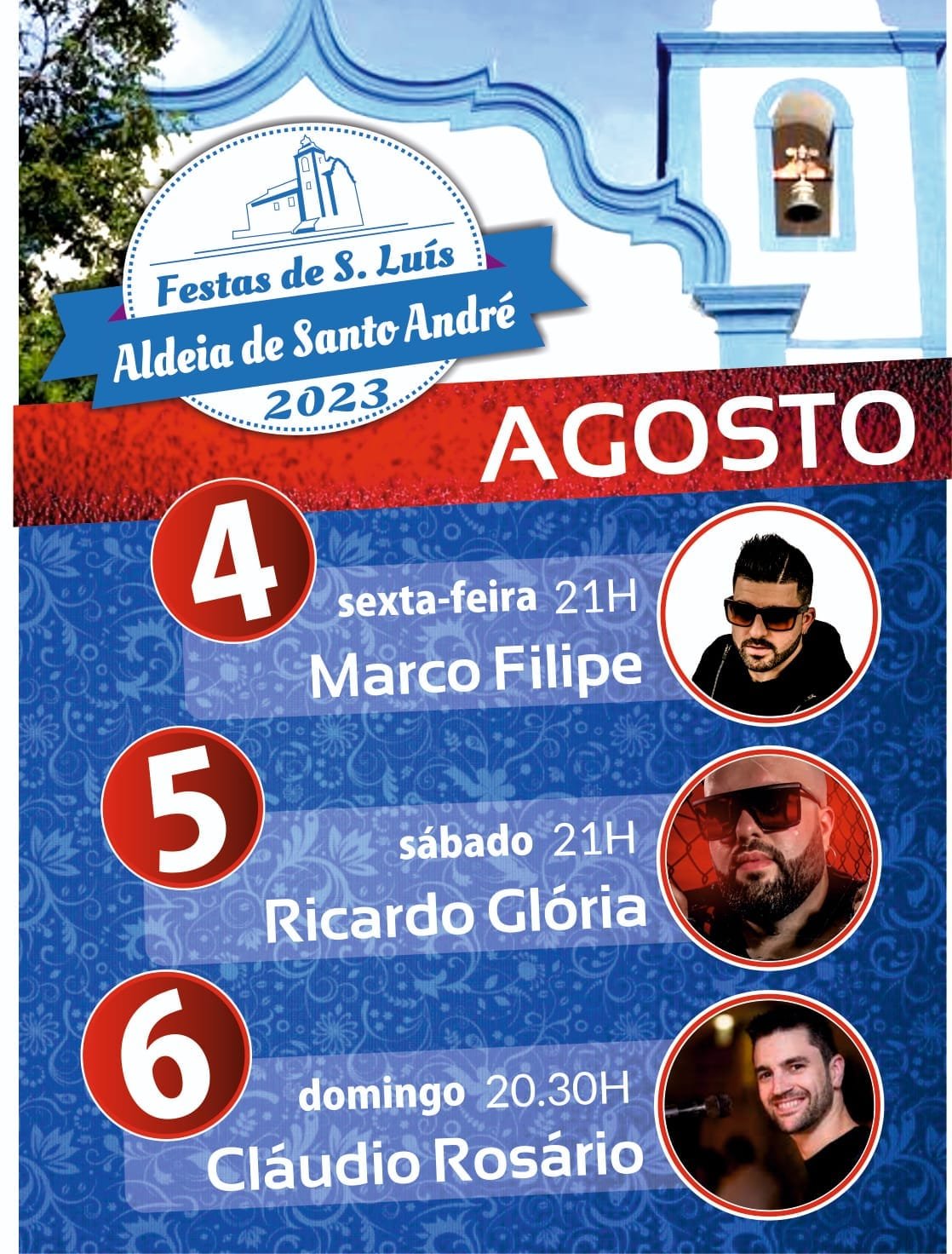 Cartaz Festa de São Luis 2023 - Aldeia de Santo André