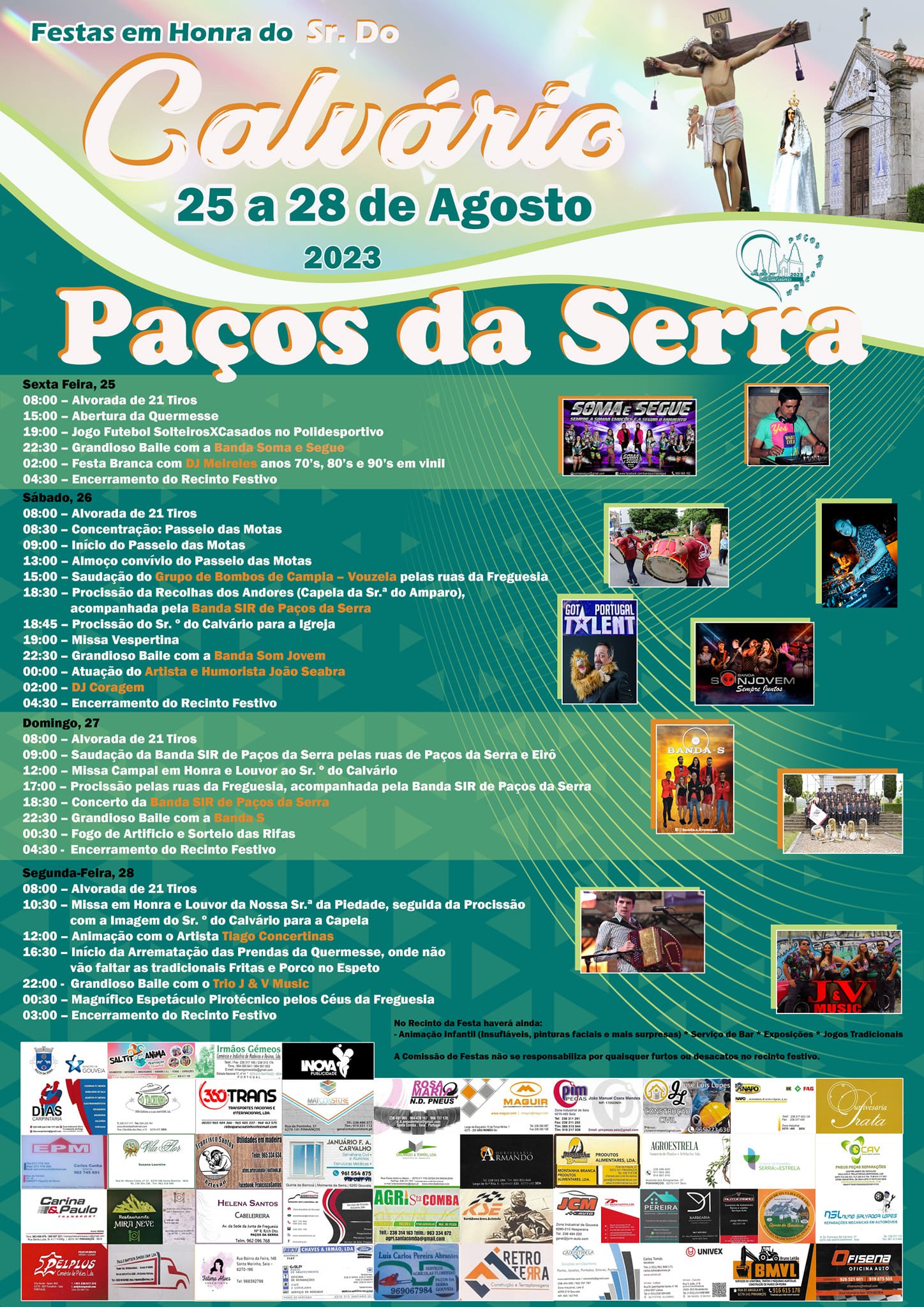 Cartaz Festa em Honra do Senhor do Calvário 2023 - Paços da Serra