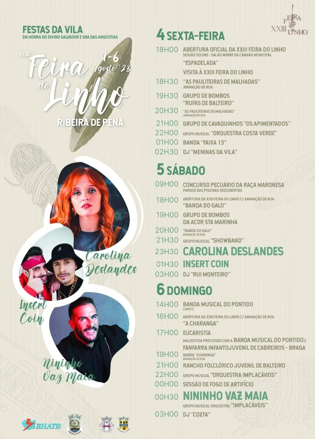 Cartaz Feira do Linho 2023 - Ribeira de Pena 