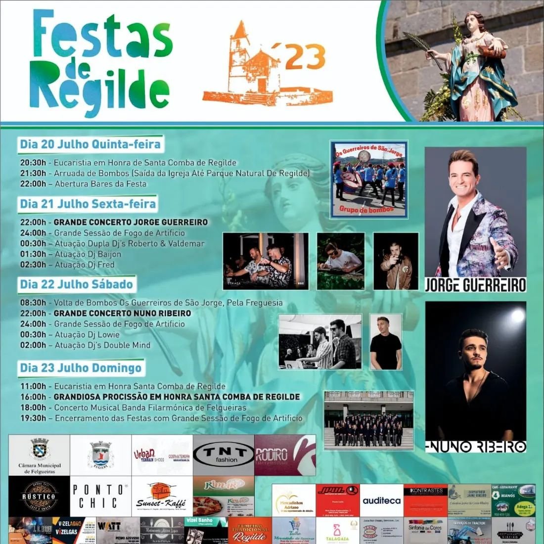 Cartaz Festas de Regilde 2023 - Felgueiras
