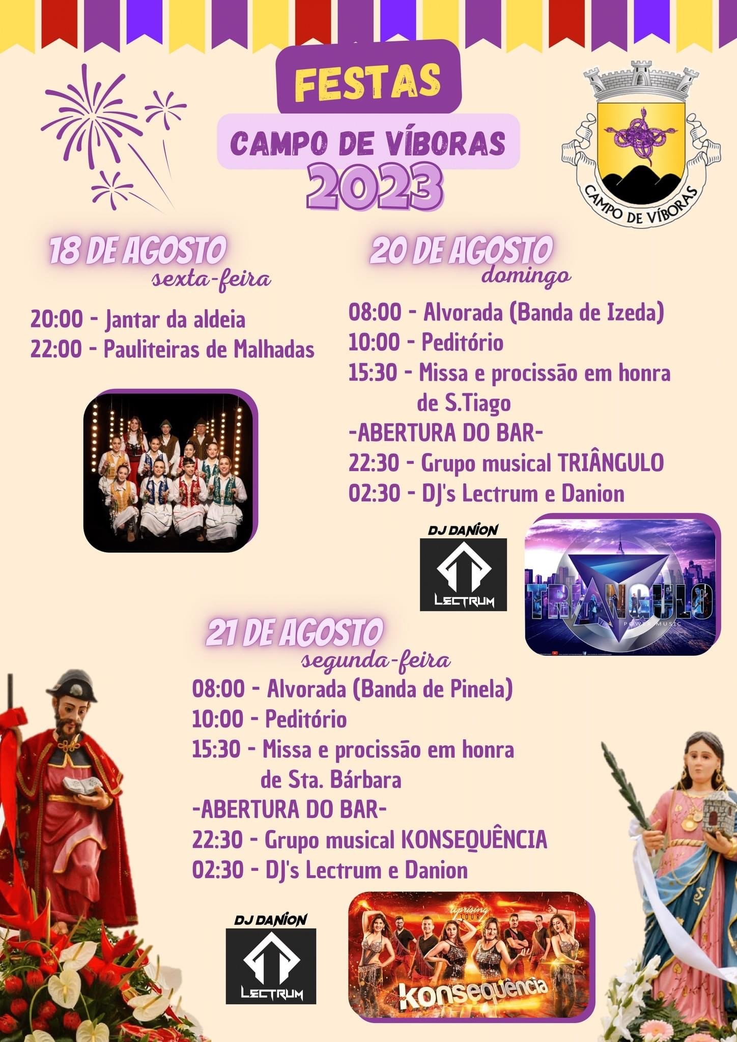 Cartaz Festas Campo de Víboras 2023 - Vimiosa