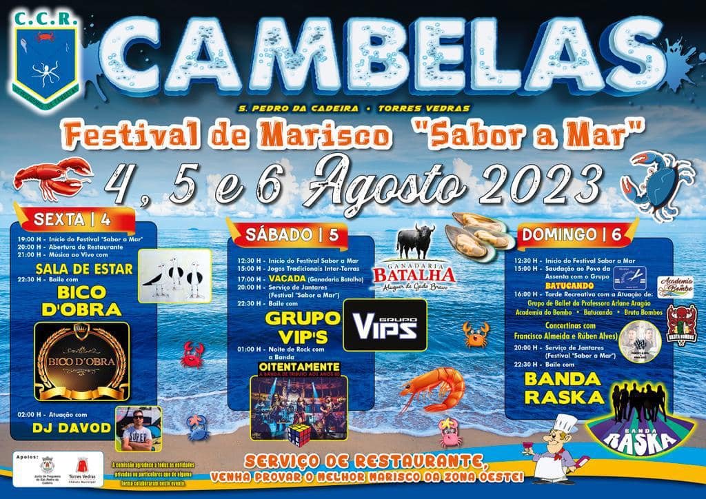 Cartaz Festival Sabor A Mar 2023 - Cambelas
