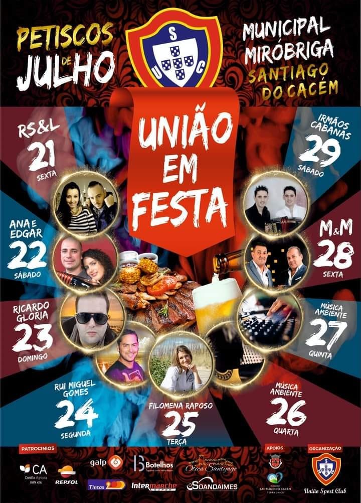 Cartaz UNIÃO EM FESTA 2023 - Santiago do Cacém